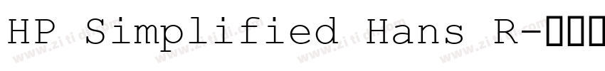 HP Simplified Hans R字体转换